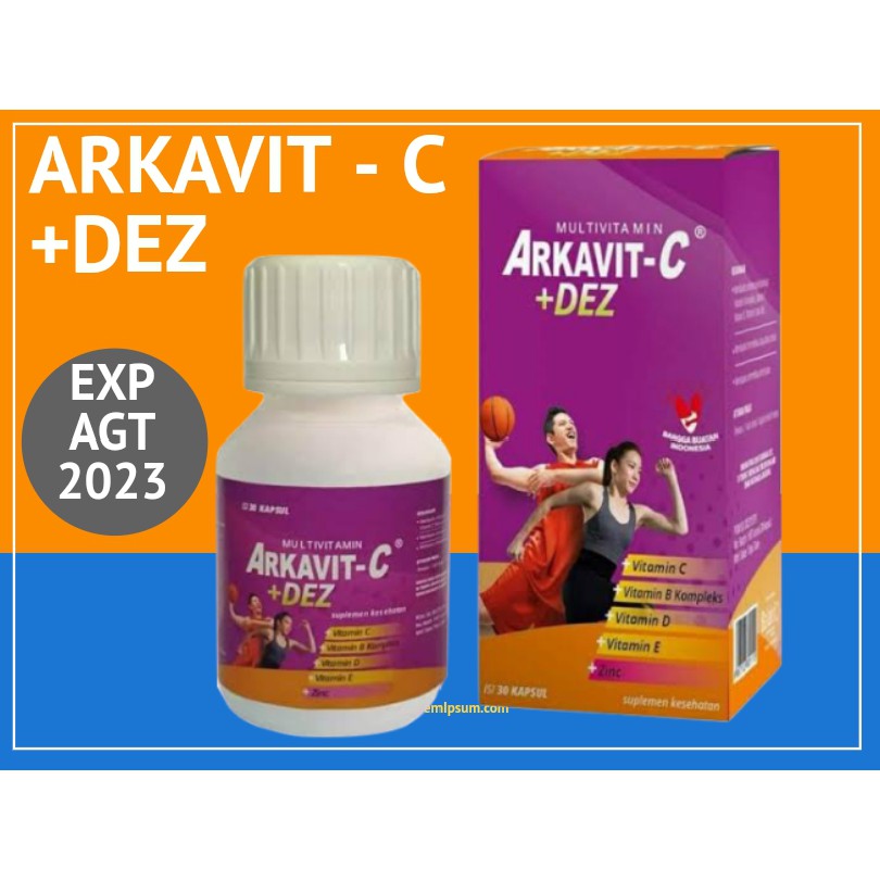 ARKAVIT - C +DEZ Vitamin D3 400iu Vitamin C 100mg dan ZINC / IMUN