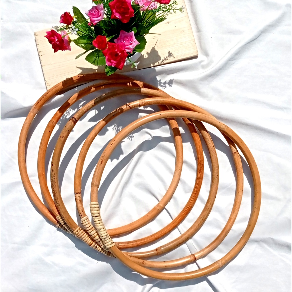 Ring Rotan Bulat Kerajinan Dekorasi Backdrop Lamaran bahan tebal