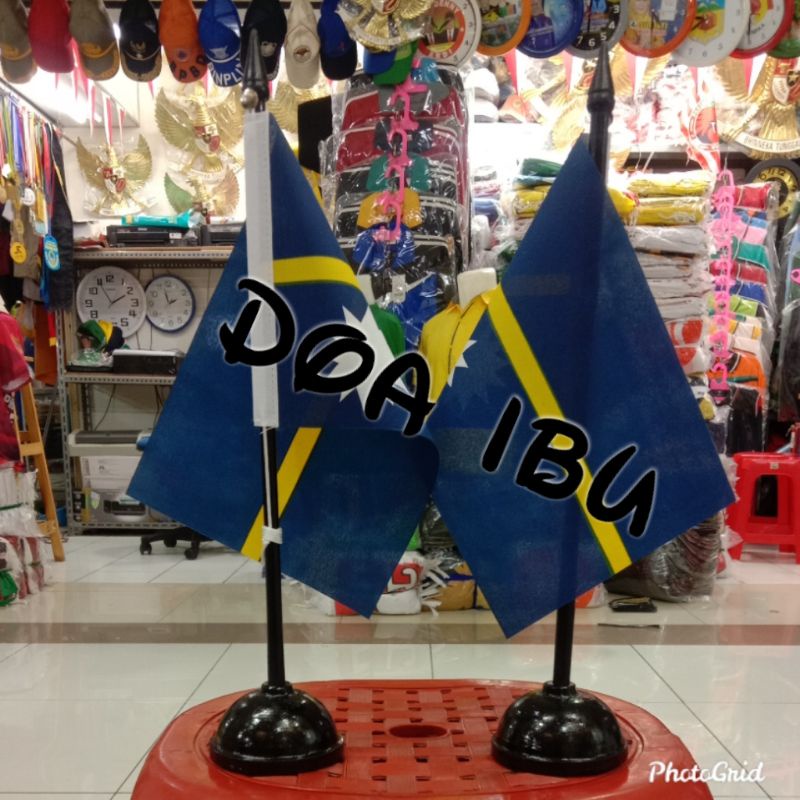 

best seller tiang kayu meja+bendera NAURU ready stock