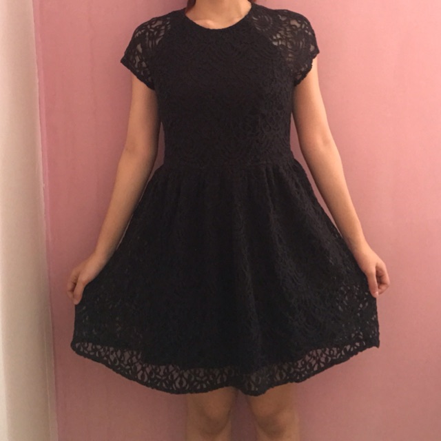 black dress h&m