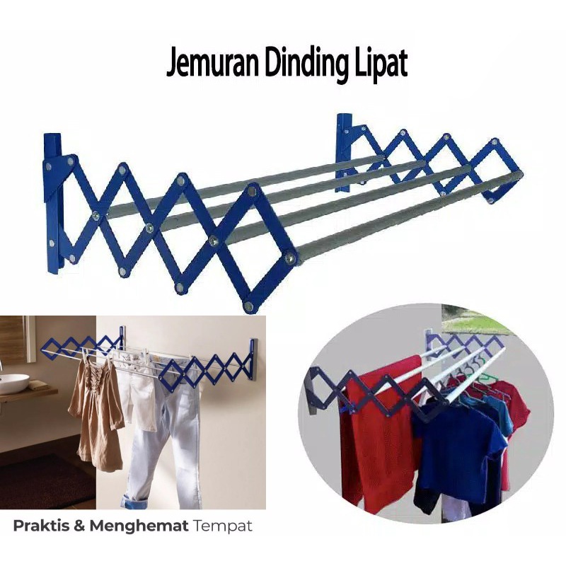 jemuran dinding lipat / jemuran pakaian / jemuran handuk panjang 75cm