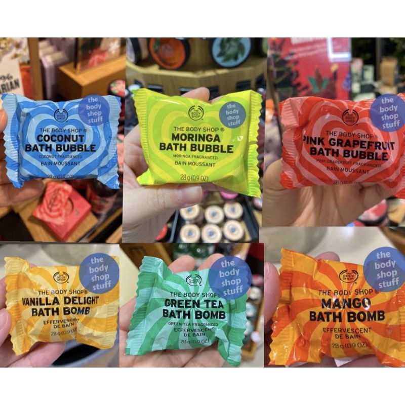 The Body Shop Bath Bomb Moringa Coconut Pink Grapefruit Bath Bubble ⚠
