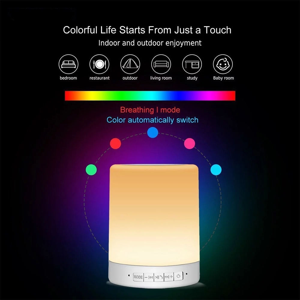 Speaker Lampu Sentuh - Smart Touch Lamp Bluetooth - Speaker Lamp