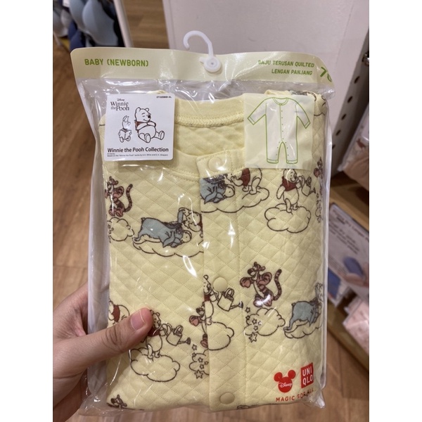 BAJU TERUSAN QUILTED LENGAN PANJANG BABY NEWBORN - UNIQLO