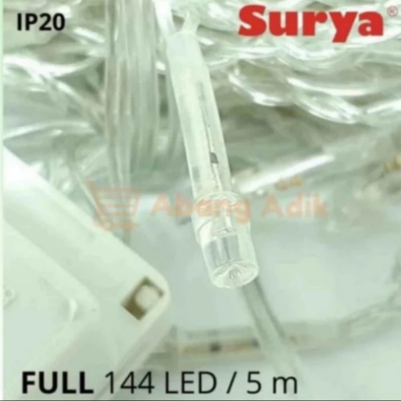 Lampu Hias LED Twinkle Raindrop / Tirai 144 LED RGB 5M IP20 SURYA