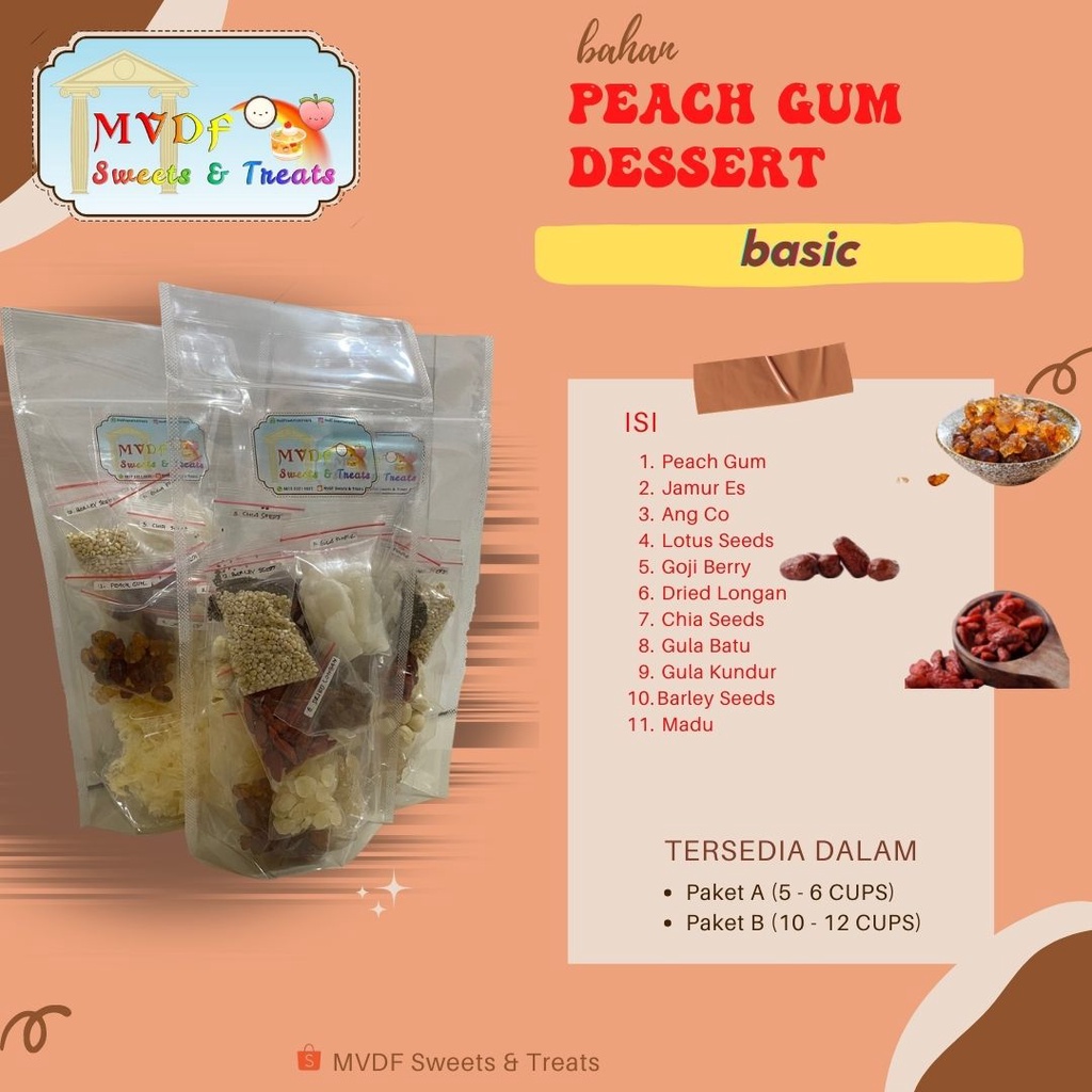 

Paket Bahan Peach Gum Dessert MVDF