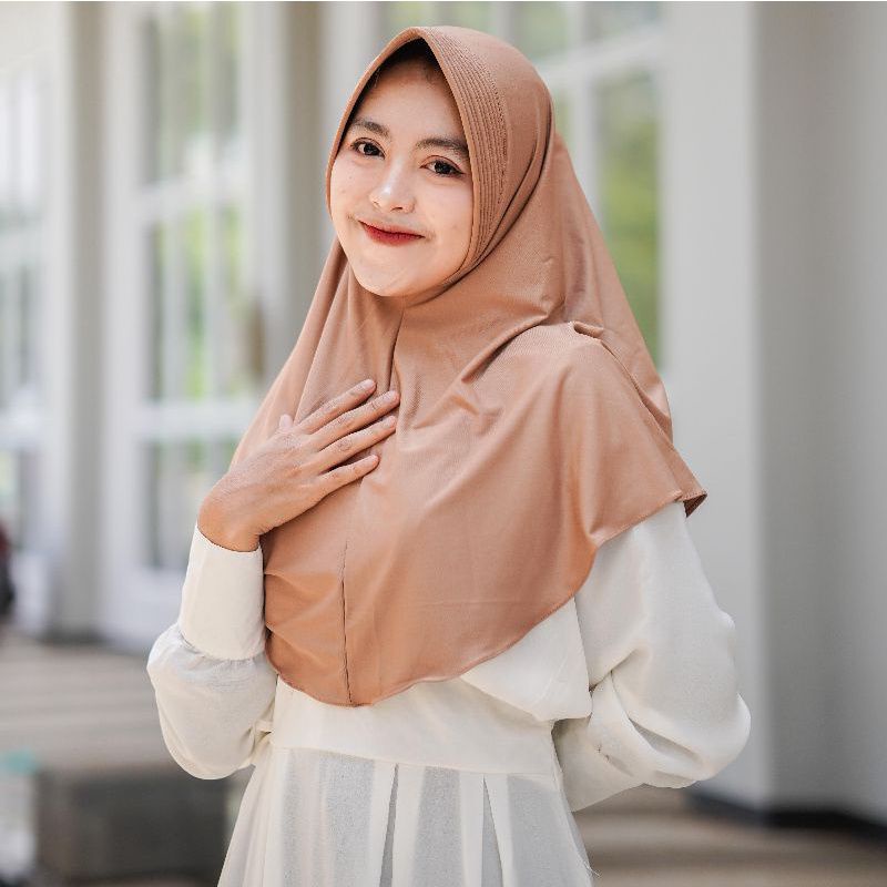 hijab bergo Hamidah Jersey/ jilbab bergo Hamidah Jersey premium/ hijab instan Jersey/kerudung bergo hamidah/hijab instan sport-3