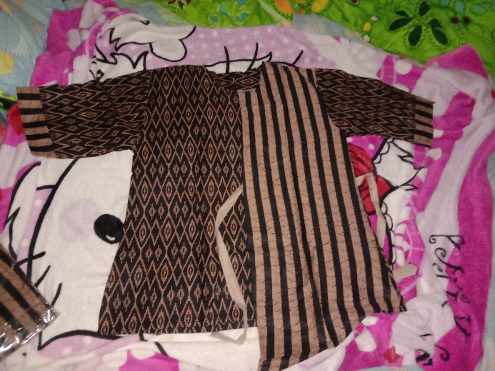 Tey-17 Batik Wanita Asj Sa Hrb026 Kenongo Kemeja Tosca Pendek