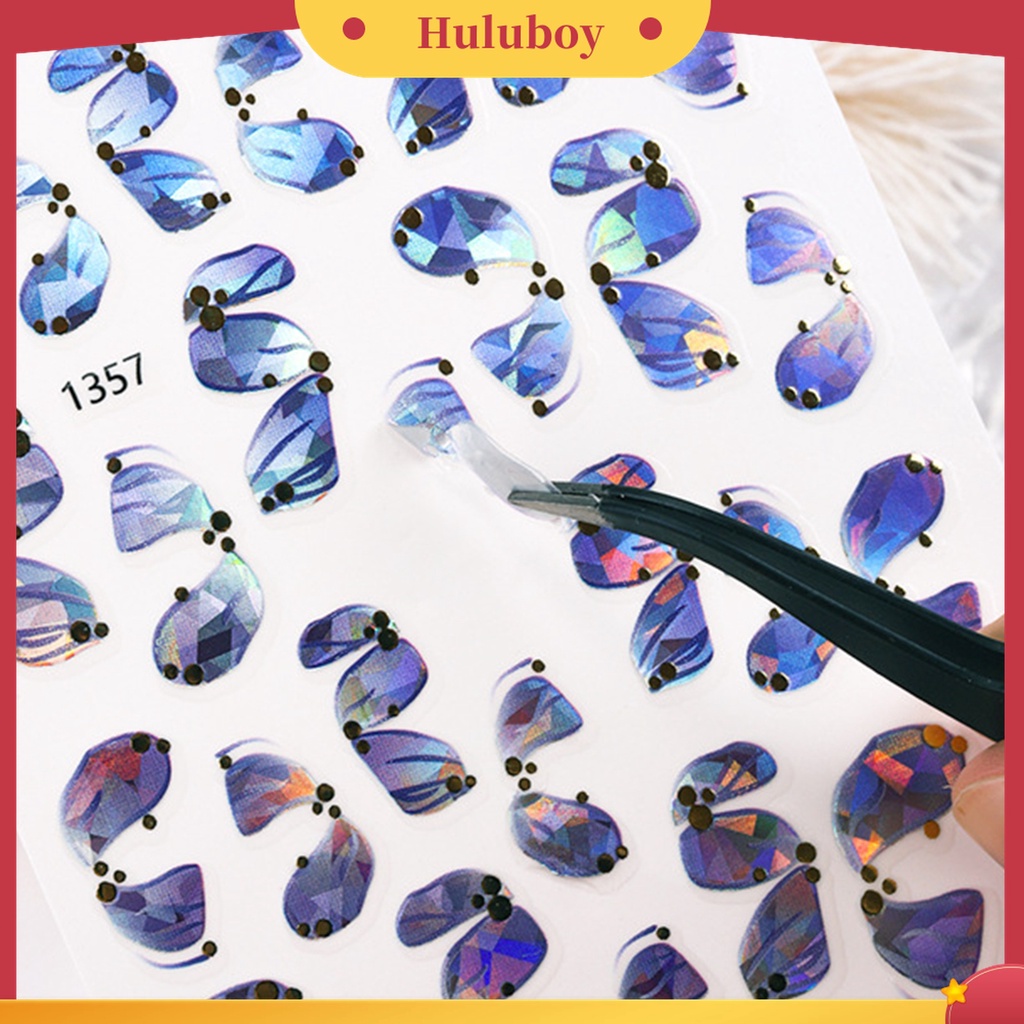 Huluboy Huluboy♡ Stiker Nail Art Desain Ballet Streamers Tanpa Lem Untuk Wanita