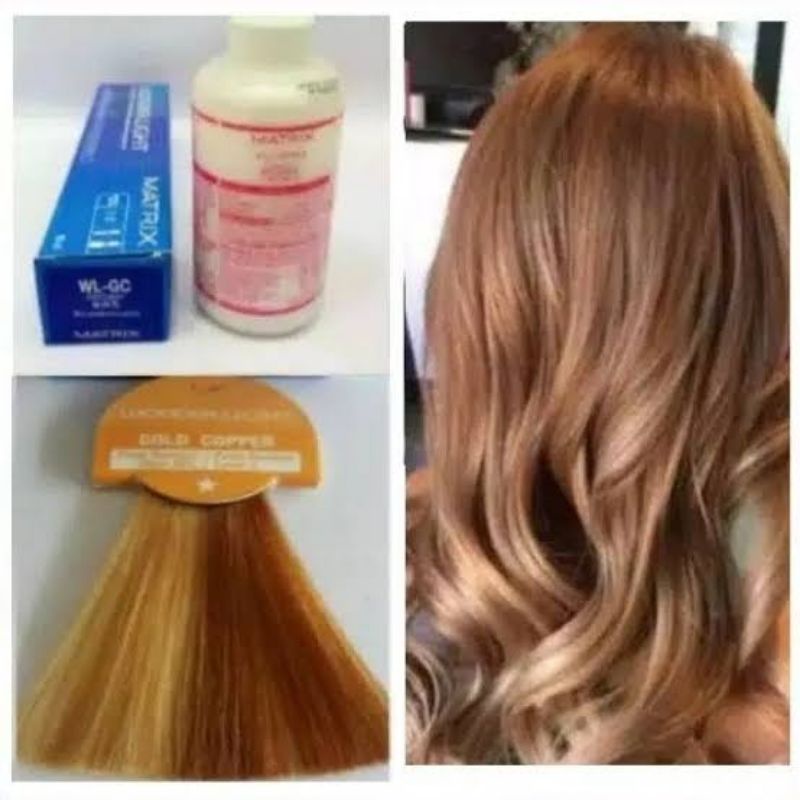 Cat matrix wonderlight Gold Copper + oxydant 135ml (1paket) pewarna rambut wonder light