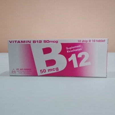 Jual Vitamin B12 50mcg 50 Mcg AFI Per Bok | Shopee Indonesia