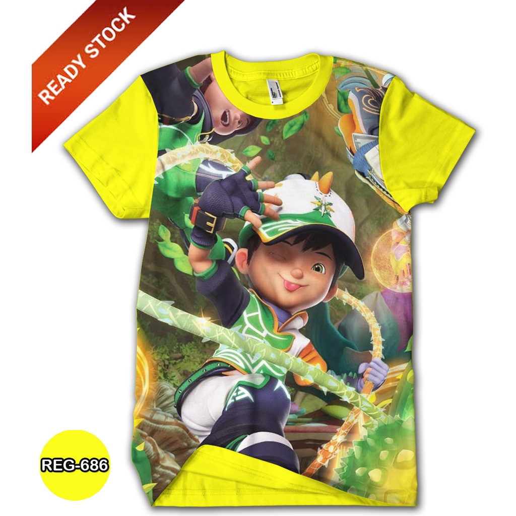 Baju Boboiboy Duri 3D Kaos Boboiboy Serial TV Animasi Anak #REG-686