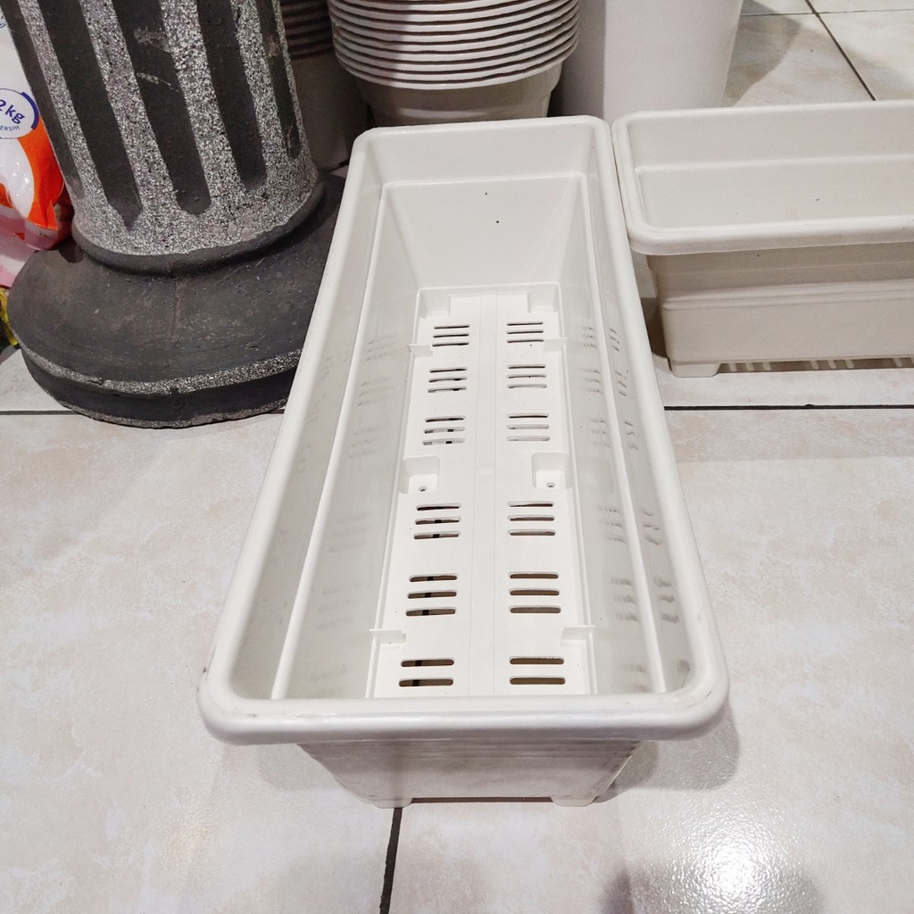 Pot persegi panjang S warna putih Lazada Indonesia Pot persegi panjang S warna putih Lazada Indonesia