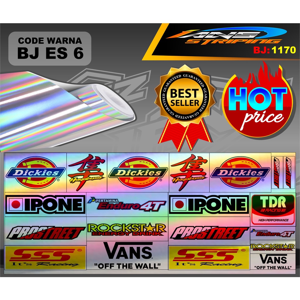 STIKER SEPAKET LOGO BRAND / STIKER BEST SELLER / STIKER RACING