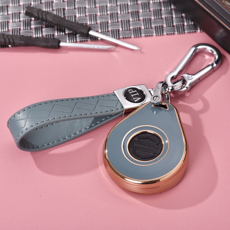 Soft TPU Car Key Case Cover Untuk Harley Motor Sensing Keypack Street Fighter Harley X48XL883/1200Gantungan Kunci