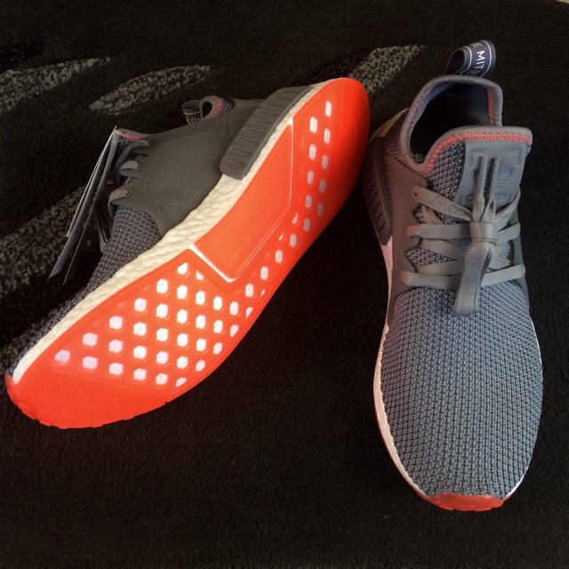 adidas nmd xr1 grey three solar red