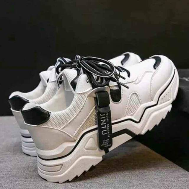 Sepatu JINTU Hitam Fashion Wanita Bisa bayar ditempat (COD)
