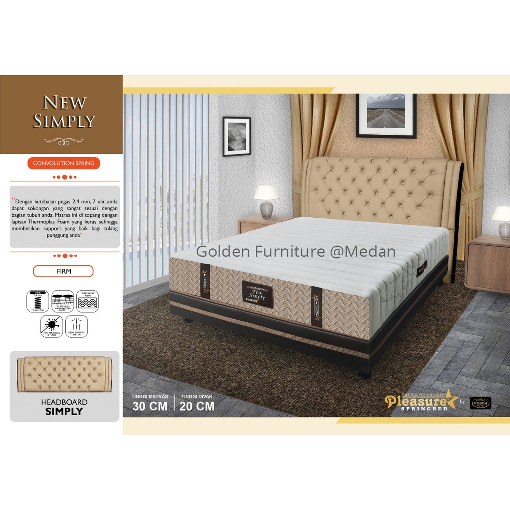 Springbed Fullset Pleasure New Simply uk 180