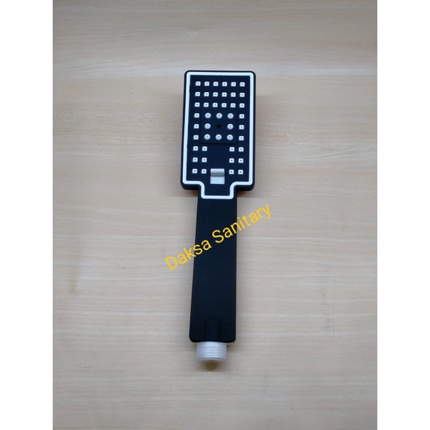 Hand Shower Kotak ( Minimalis ) 3 sistem HITAM komplit set