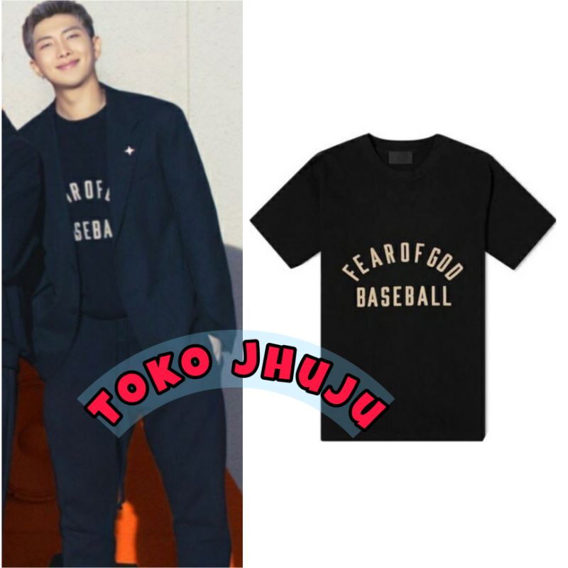 Baju Kaos BTS Kim Namjoon   RM Style F G Baseball sablon cream