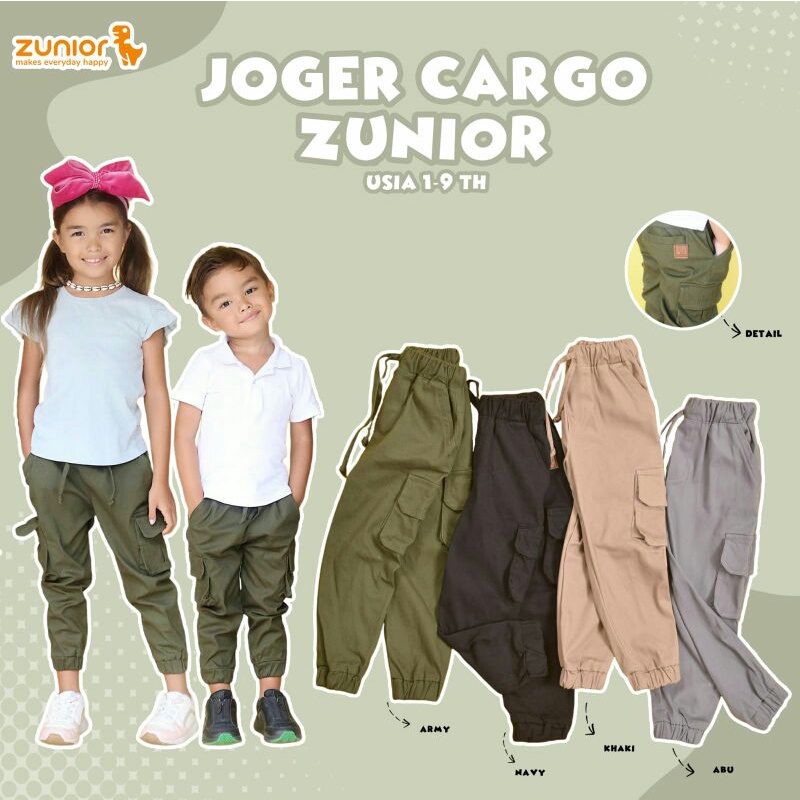 CELANA JOGER CARGO ANAK ZUNIOR 1-9 TAHUN