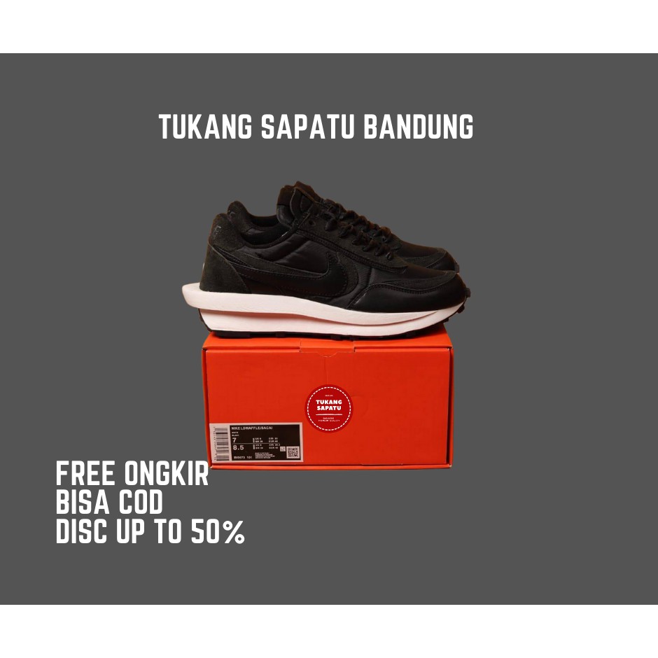 SNEAKERS PRIA SACAI X NIKE LD WAFFLE NLYON BLACK WHITE