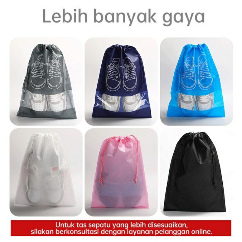 Kantong Tas Sepatu Serut / Kantong Tas Sepatu dan Sandal Travell / Korean Shoes Bag