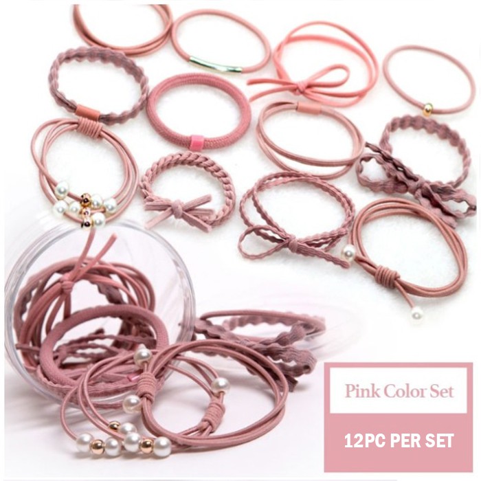 ★ Cayman ★ 12pcs Ikat Rambut Wanita Set Korea Fashion Women Lady Hair Band Set SJ015-1