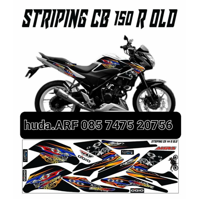 STRIPING VARIASI HONDA CB150R OLD CB150R LAMA LIS DECAL VARIASI HONDA CB 150R OLD CB 150 R LAMA "tha
