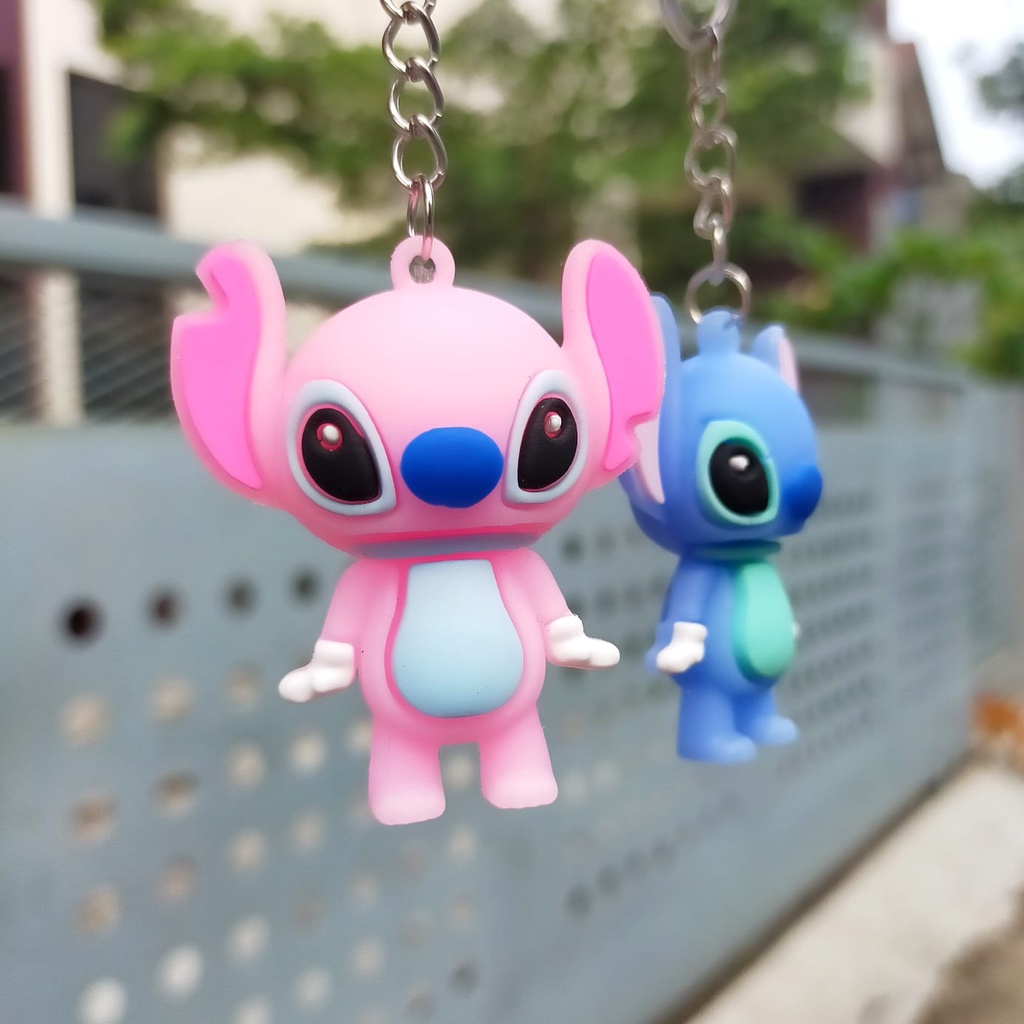 GANTUNGAN KUNCI STITCH // Ganci Karakter Disney Stitch Unik Lucu | Gantungan tas | Bag Charm | Souvenir Murah | Keychain | COD