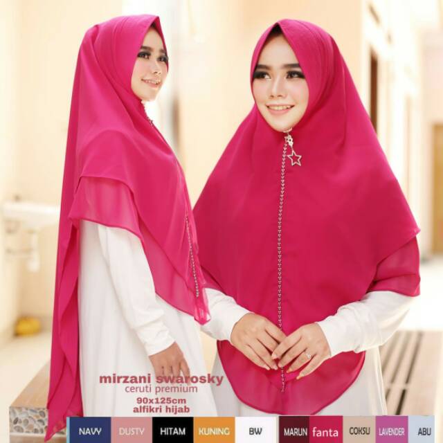 Mirzani Swarovski Khimar ORI 100% REALPICT langsung dari produksi/jilbab murah/hijab syari