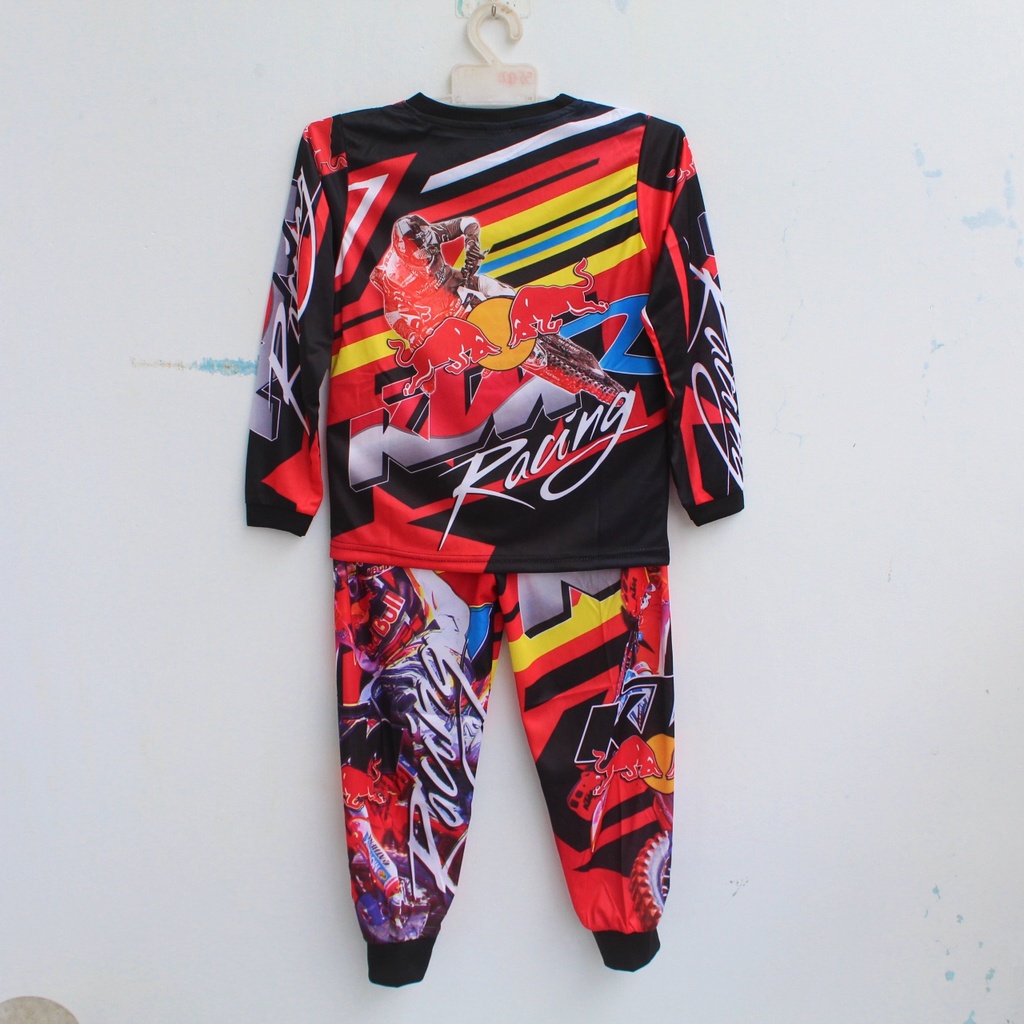 Setelan motor cros baju tidur motor cross baju balap lengan panjang