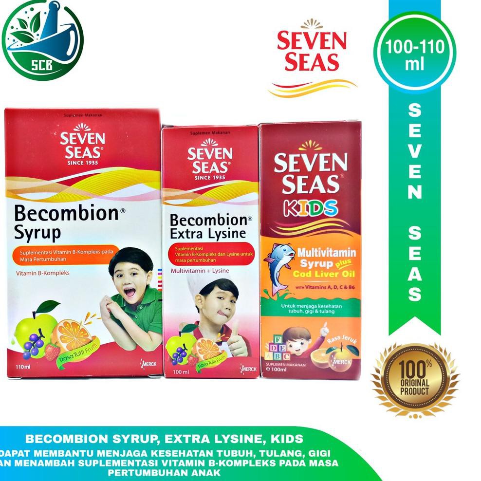 pZ8Code SEVEN SEAS Becombion - Syrup - Extra Lysine - Kids (Vitamin Pertumbuhan Anak) Q1A8 rekomende