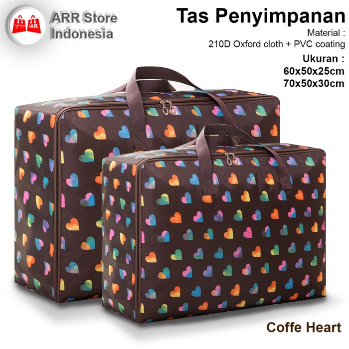 Tas Penyimpanan Jinjing Travel Storage Bag Serbaguna Coffe Hearth