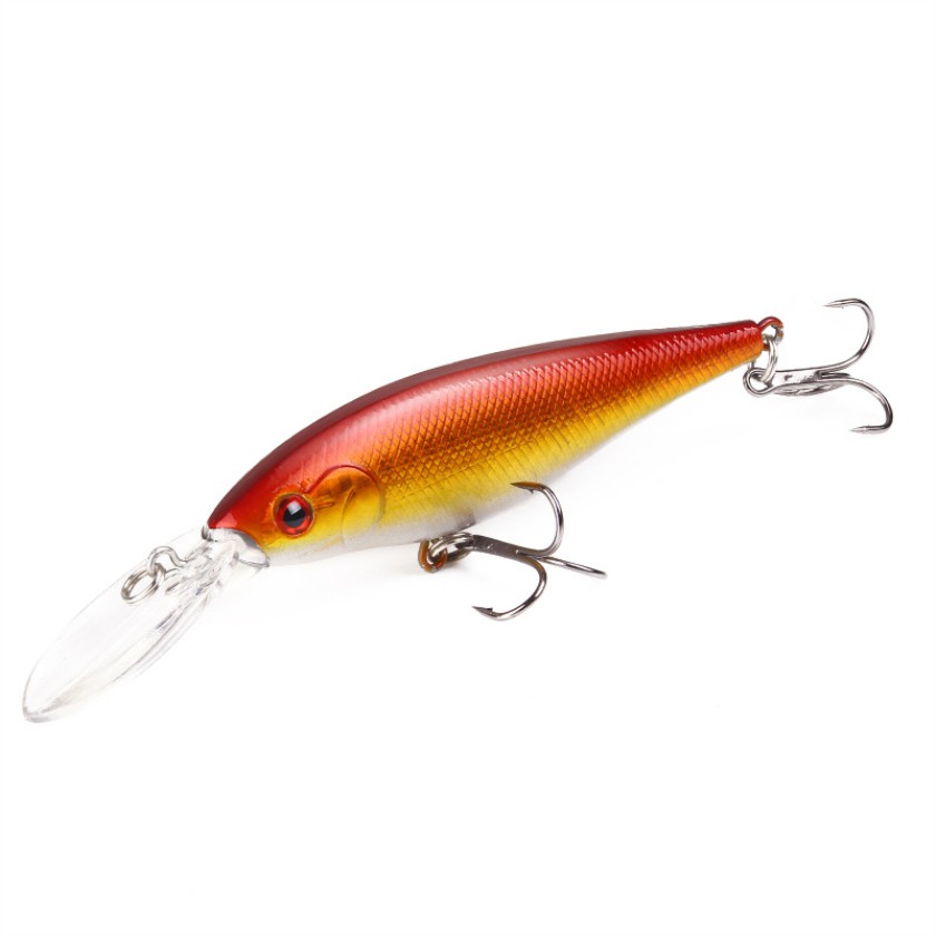 Shengyao 1Pcs Umpan Pancing Minnow 11cm/9.5g Fishing Lure Ikan Bass Floating Swimbait Wobbler Kail Memancing