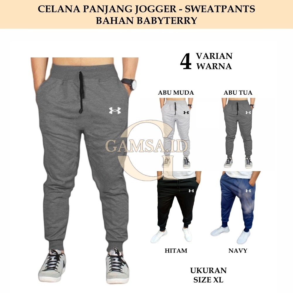 COD - JOGER PANTS SIZE XL PRIA WANITA CELANA PANJANG JOGGER BABYTERRY SWEATPANTS TRACKPANTS OLAHRAGA SPORT SANTAI