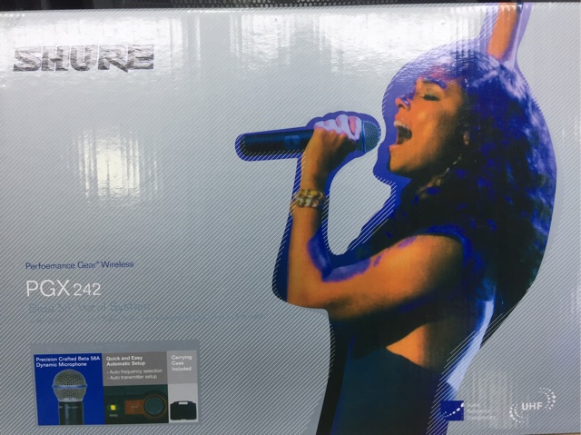 Mic Shure PGX-242 wireless pegang pegang + koper