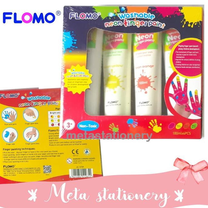 

WASHABLE NEON FINGER PAINT FLOMO - NEON FINGERPAIN