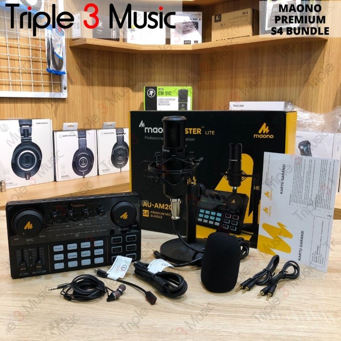 MAONO AM200 S4 MAONOCASTER PREMIUM BUNDLE PAKET PODCAST 1 MIC