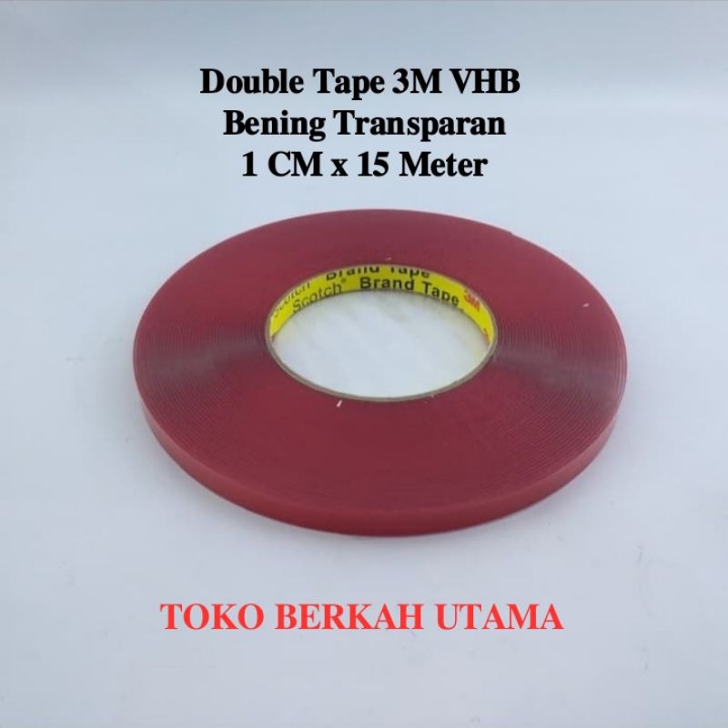 

Double tape 3M clear bening 1 cm x 15 meter