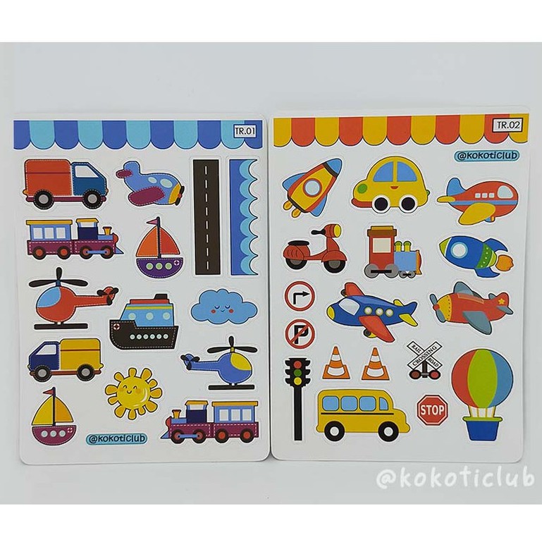 

Sticker Deco/Sticker Aestetic/Sticker Tumblr - Tema Transportasi