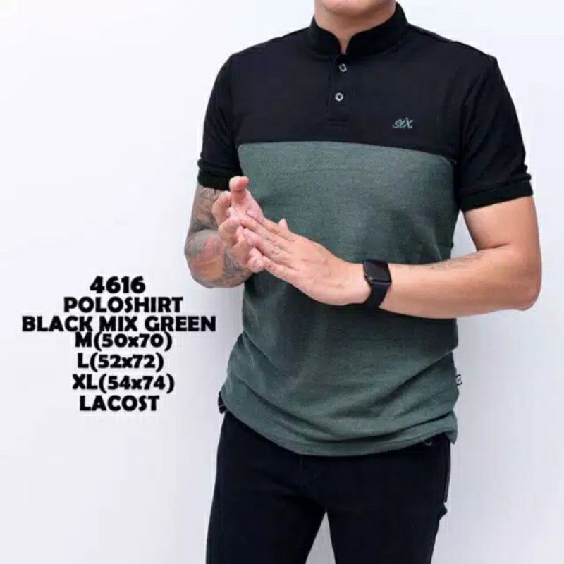 Kaos polo kerah shanghai SIX original termurah || kaos kerah pecah pola