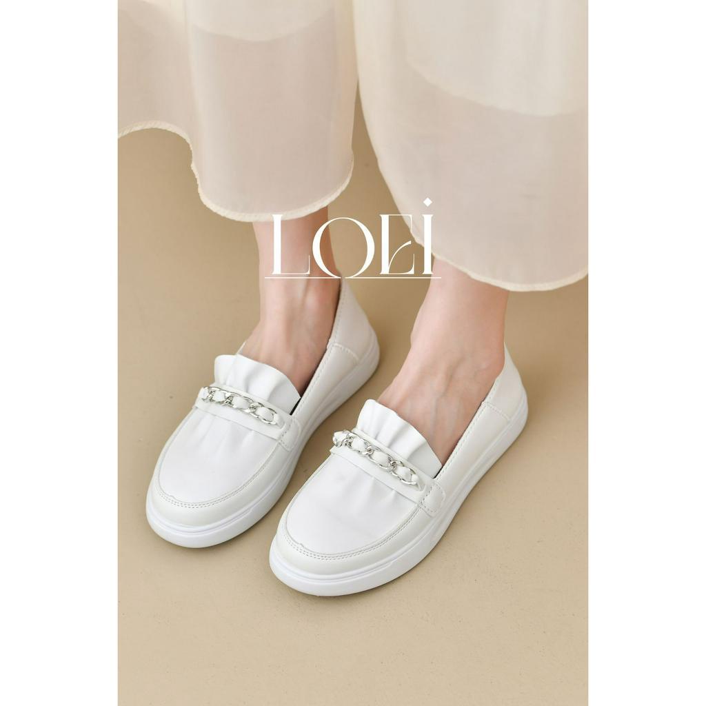 Sepatu Sneakers Putih Slip On Shoes Wanita Kasual Import 21011 Ootd Kekinian Fashion Korean Style