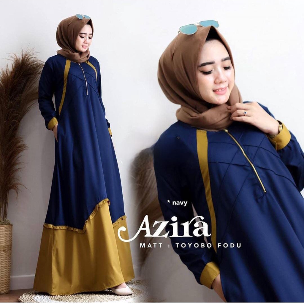 AZIRA DRESS JUMBO | Bahan TOYOBO exclusive | Size 5L XXXL XXL XL L M S