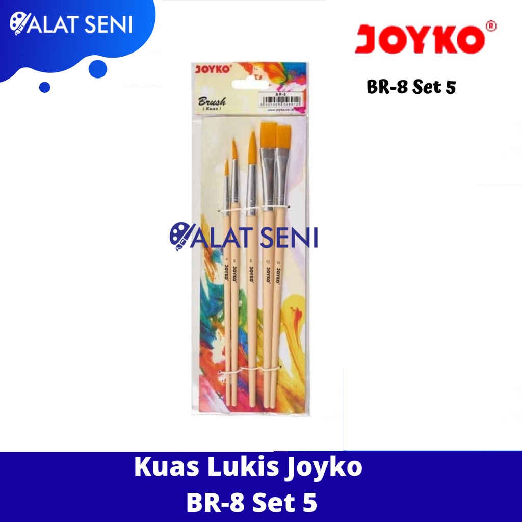 

JOYKO BRUSH SET 5 BR-8 / Kuas Cat Air Cat Minyak Lukis Acrylic Joyko BR-8