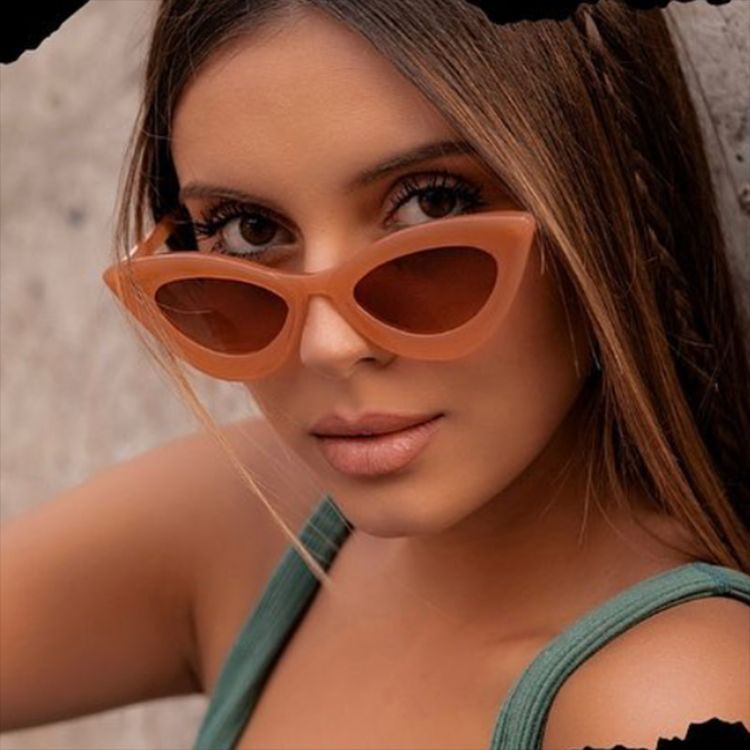 Kacamata Hitam UV400 Model Mata Kucing Gaya Korea Untuk Wanita