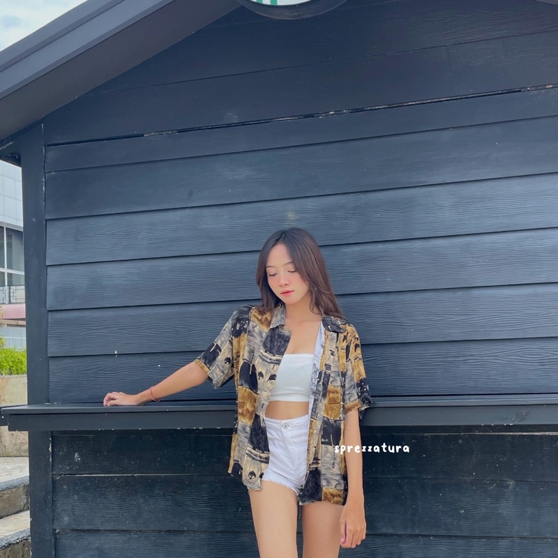 SORA VINTAGE SHIRT-Pendek oversized