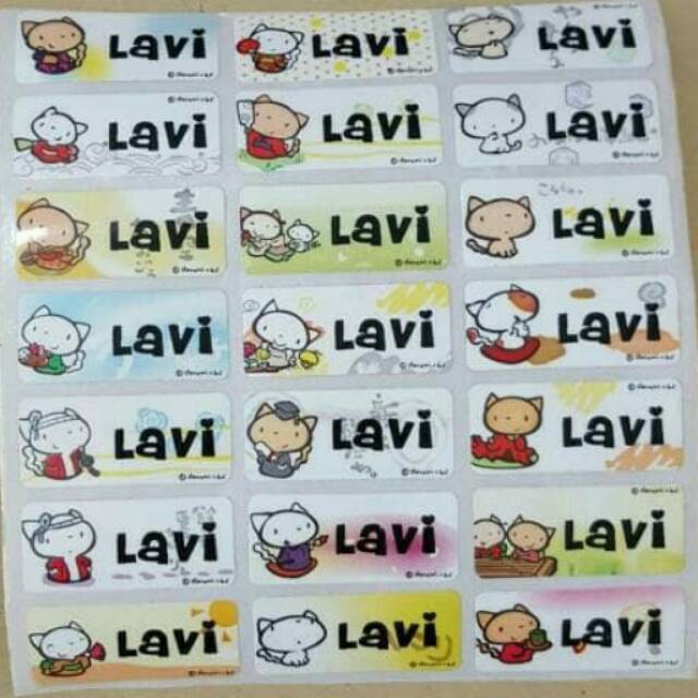 

Label nama waterproof /stiker anti air Nohohon cat