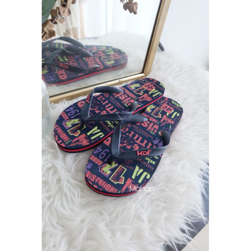 Sendal Jepit Pria (Cultura Navy / Gazed Thong Brown / Formosa White)