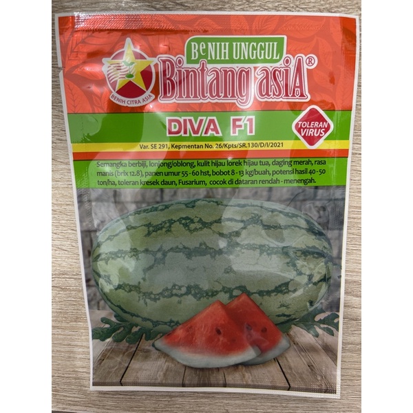 Benih Semangka Diva F1 Kemasan 20gr